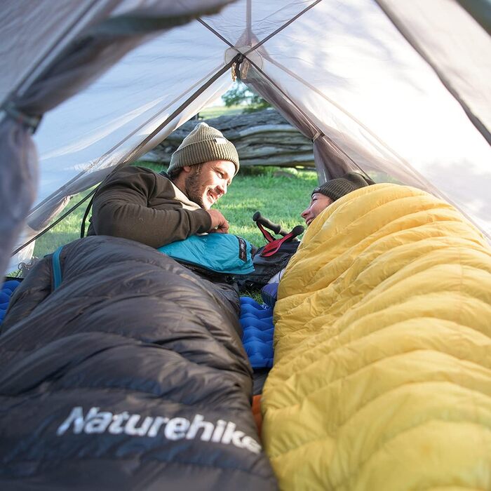 Надлегкий пуховий спальний мішок Naturehike CW400 Кемпінговий спальний мішок для дорослих Потужність наповнення 650FP -11C6C з водонепроникним компресійним мішком Підходить для піших прогулянок/їзди на велосипеді/кемпінгу