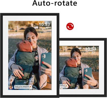 Цифровий фоторамка Cytem 10.1 дюйма | Wi-Fi, FrameO, 32GB, сенсор руху, автоповорот, IPS 16:10, сенсорний екран, чорно-білий