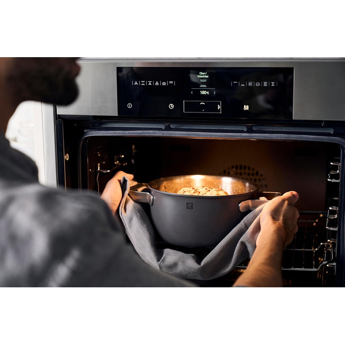 Набір посуду ZWILLING PURE, 5 предметів, з нержавіючої сталі 18/10, керамічне покриття, Stay-Cool ручки, придатний для миття в посудомийній машині (антрацитово-сірий)