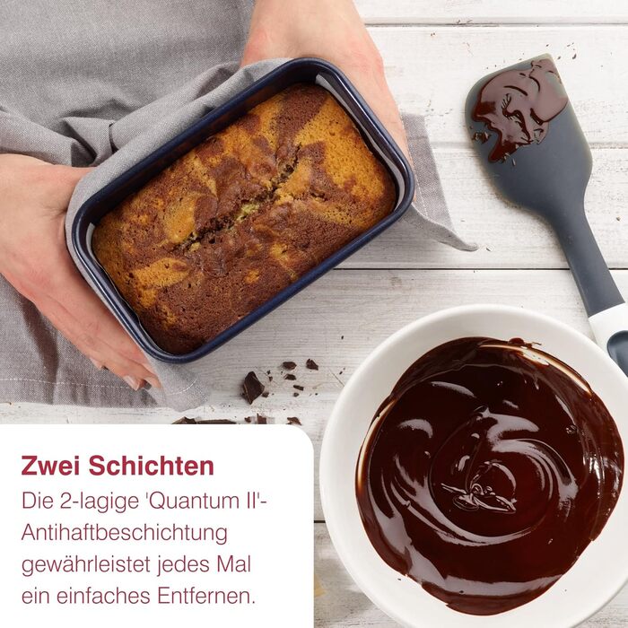 Форма для випічки Zyliss E980194 Springform, з антипригарним покриттям, нержавіюча сталь, темно-синя, з плоскою основою, для маленьких тортів, антипригарна, для посудомийної машини, 5 років гарантії