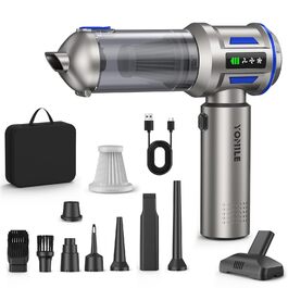 Акумуляторний ручний пилосос Yomile AD10 для авто та дому, 27000Па, 150Вт, бездротовий портативний міні-пилосос з функцією обдуву