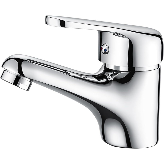 Змішувач для ванної кімнати Auralum з витяжною штангою, однорідний змішувач для раковини, хром, одноручний змішувач для раковини, змішувач для ванної кімнати, змішувач для раковини, для ванної кімнати (без зливного комплекту)