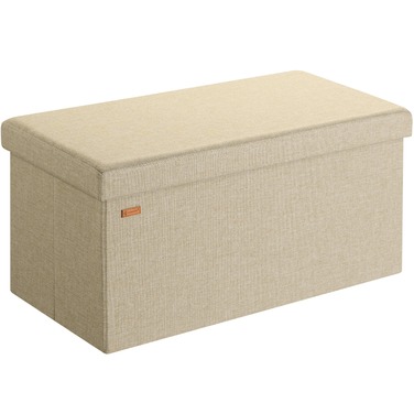 Складаний табурет бежевого кольору 76x38x38 см, МДФ