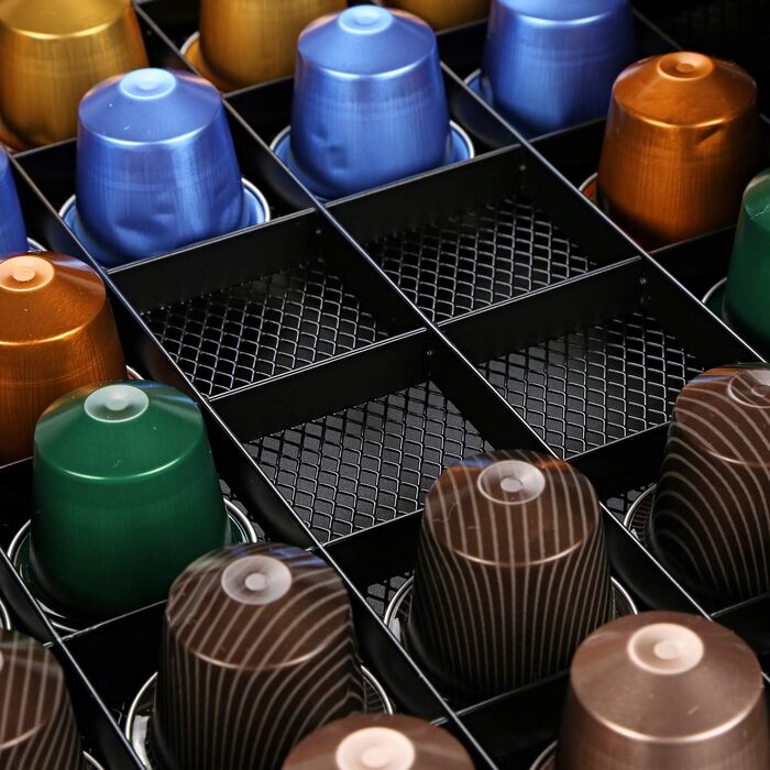 Тримач для капсул кави, ящик для зберігання Nespresso, місткість 60 шт, червоний, однотонний (Getaway Solids)