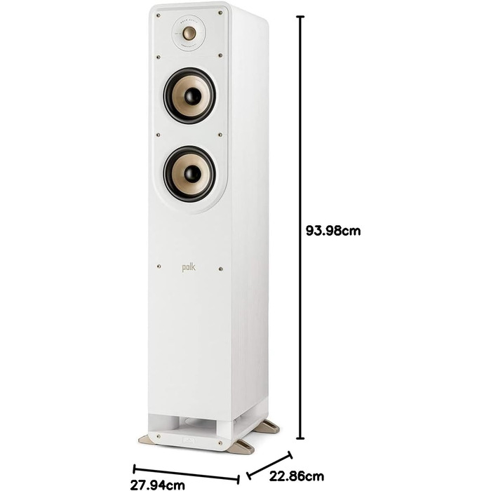 Підлогова акустика Polk Audio Signature Elite ES50 HiFi, сумісна з Hi-Res, Dolby Atmos і DTSX, біла