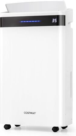 Електричний осушувач повітря COSTWAY 3 режими, 30м², 6.5л бак, таймер 24г, 2 швидкості, тихий режим ≤42dB, 28.5л/день