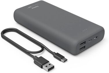 МАг, USB-C/USB-A, портативний зарядний пристрій, сірий, 24000