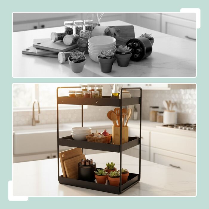 Спеція-органайзер Relaxdays, металева, 3 яруси