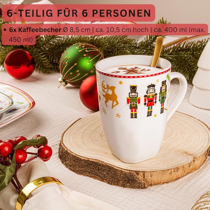 Набір кавових чашок SÄNGER Bilgola (6 шт.) з дизайном