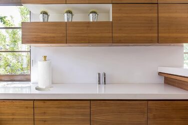 Тримач для паперових рушників на стільницю з мармуровою підставкою для кухні та ванної кімнати, білий/золотий