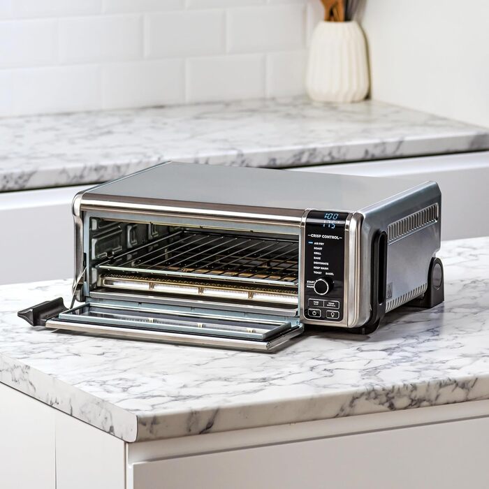 Ninja Foodi Міні-піч 8-в-1 SP101EU: Air Fry, Гриль, Випічка, та інші функції | Срібно-чорний колір