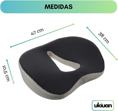 Ортопедична віскоеластична подушка для полегшення болю від геморою, ішіасу та болю куприка, висока щільність, ергономічний дизайн, знімний чохол, ідеальна для офісу, дому та подорожей