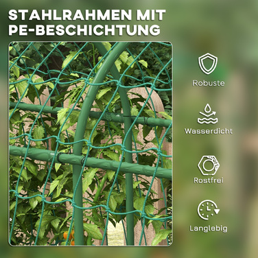 Велика арка для підтримки рослин, сітка від птахів, легка установка, метал, 43 x 182 x 183 см