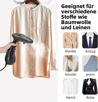 Відпарювач для одягу Steamer 1500W: портативний відпарювач з потужністю 25 г/хв | Без прасувальної дошки | Для дому та подорожей