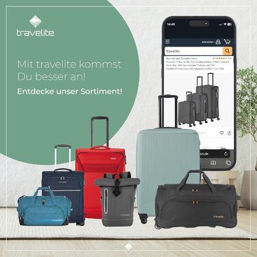 Набір валіз Travelite Bali 3 шт. (L/M/S) з ABS-пластику, зелений: міцні та легкі, з TSA замком