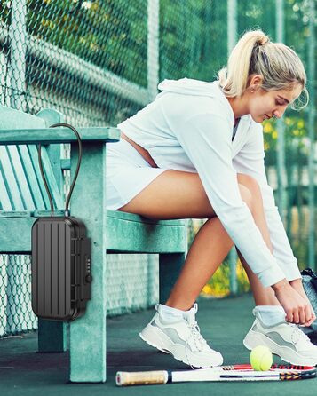 Brifit Сейф для подорожей та дому: вологостійкий бокс з кодовим замком та сталевим тросом (23.5x13.5x5.8 см)