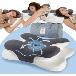 Ортопедична подушка для шиї IDEA з Memory Foam, для дорослих, з підтримкою шиї, Travel Neck Pillow
