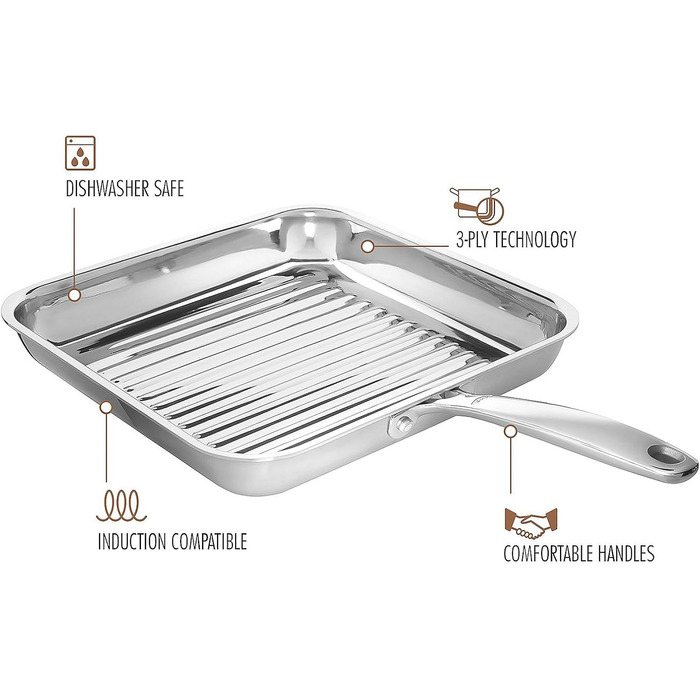 OXO Good Grips квадратна гратильниця з нержавіючої сталі Tri-Ply Pro 11 дюймів
