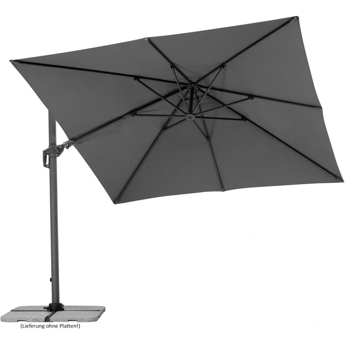 Парасолька садова Schneider RHODOS TWIST, 300 x 300 см, антрацит