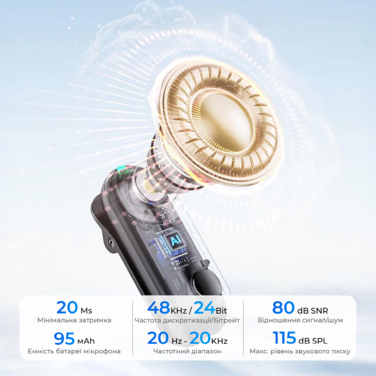 Бездротовий мікрофон BOYA Magic-07 Type-C Black