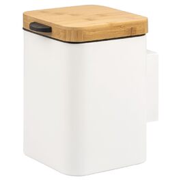 Настінний кошик для косметики 3 л, відро для сміття у ванній кімнаті з двостороннім кріпленням (білий)