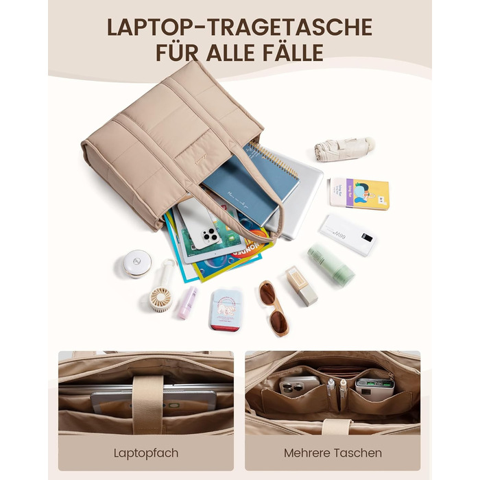 LOVEVOOK Сумка для ноутбука 15.6 дюймів, велика жіноча сумка-шоппер, м'яка сумка, сумка для роботи, портфель, сумка-тоут, жіночі сумки, сумка для навчання, шкільна сумка, сумка через плече для університету, бізнесу, школи, сіро-зелений колір