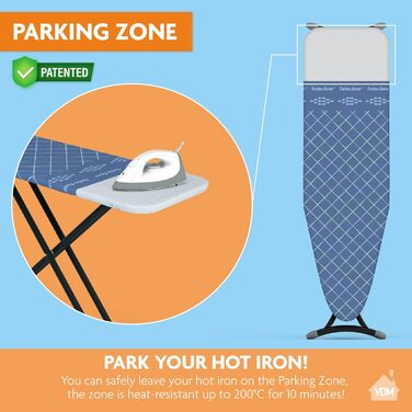 Чохол для прасувального столу Comfort 3-шаровий, розмір L, універсальний, 45x125 см, бавовна, синій