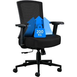 Офісне крісло Fantasylab Ergo 200KG, висока спинка, 2D підтримка попереку, гойдання 105, сітчасте крісло