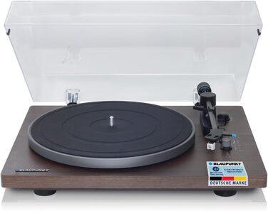 Вініловий програвач Blaupunkt TT 200 TX з кришкою, пружинним корпусом, системою Audio Technica MM, дві швидкості, автоматичне вимкнення, антискейтинг, ремінний привід