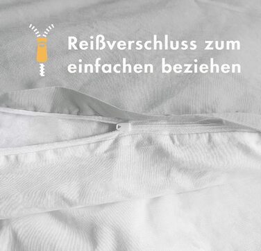 Комплект постільної білизни Sleeptime 200x200 см, 3-частини - 100% бавовна, сірий антрацит, Oeko-TEX®, блискавка, дихаючий