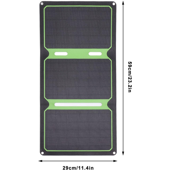 Складна сонячна панель, 21 Вт монокристалічний ETFE 3-кратна портативна сонячна панель водонепроникний легкий складний сонячний зарядний пристрій з 5 В USB для кемпінгу, мобільного телефону, планшета, ліхтарика