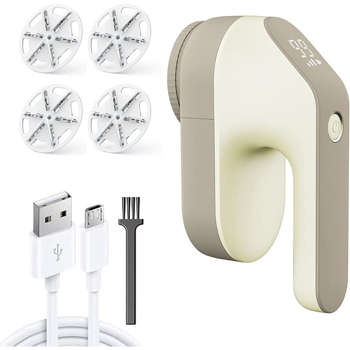 Електричний видалення ворсу для одягу Champagner: бездротовий, з LED-дисплеєм та 3 швидкостями