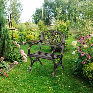 Старовинний металевий садовий стілець Relaxdays