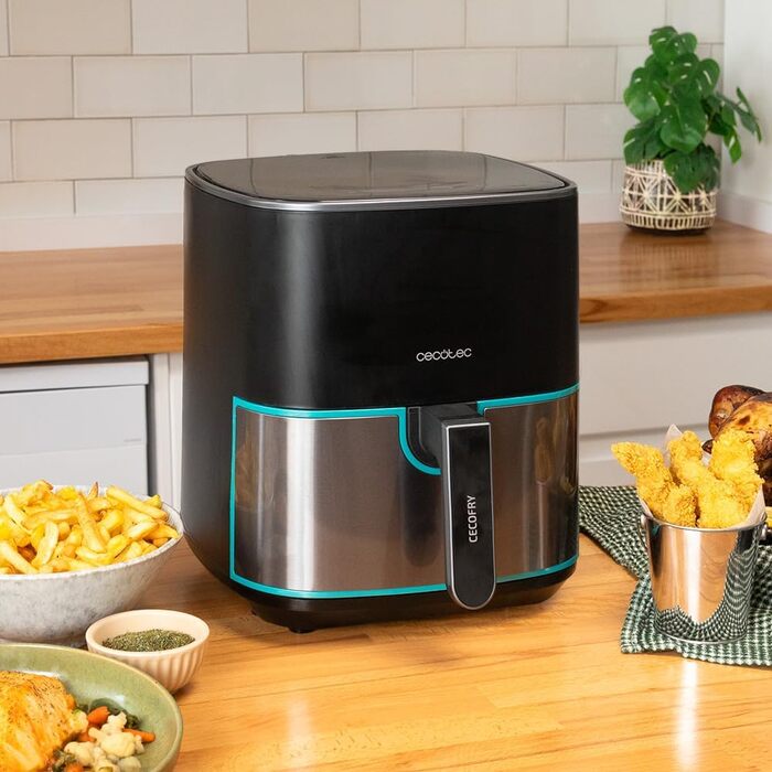 Фритюрниця без олії Cecotec Cecofry 6000 Full, 6 л, 1700 Вт, PerfectCook, 12 режимів, чорний колір