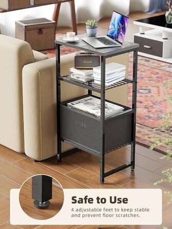 Підставка для принтера MWQ з ящиком для документів, 3-ярусна, чорна. Підійде для дому та офісу