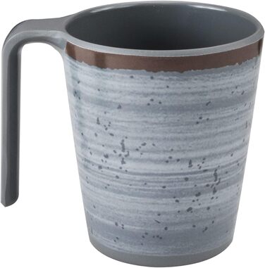 Набір посуду для кемпінгу Melamin для 2 особи, сірий, 8 частин (тарілки та кубки)