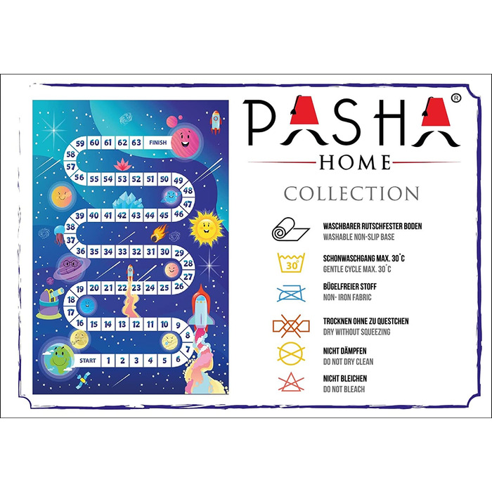 Дитячий килимок Pasha Home / автомобільний килим з поліефірного і фланелевого волокна / Килимки для дитячої кімнати протиковзкі і стійкі до плям / ігровий килимок з малюнком, що миється (160x230 см, космічний шлях)