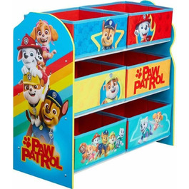Полиця для зберігання іграшок з шістьма ящиками для дітей, 63,5 см (Ш) x 60 см (В) x 30 см (Г)