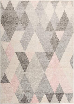 Килими Carpeto, килим для дитячої кімнати для хлопчиків і дівчаток - дитячий килим для ігрової кімнати для підлітків-багато кольорів і розмірів, пастельні тони (180 х 260 см, рожево-сірий 1)