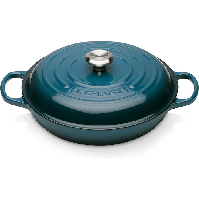 Каструля Le Creuset Signature з чавуну, 3,5 л, для всіх типів плит (включно з індукцією), 26 см, Ocean