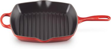 Сковорода-гриль LE CREUSET Signature з чавуну, квадратна, 26 см, для всіх типів плит (включно з індукційними), 2,86 кг, колір Deep Teal