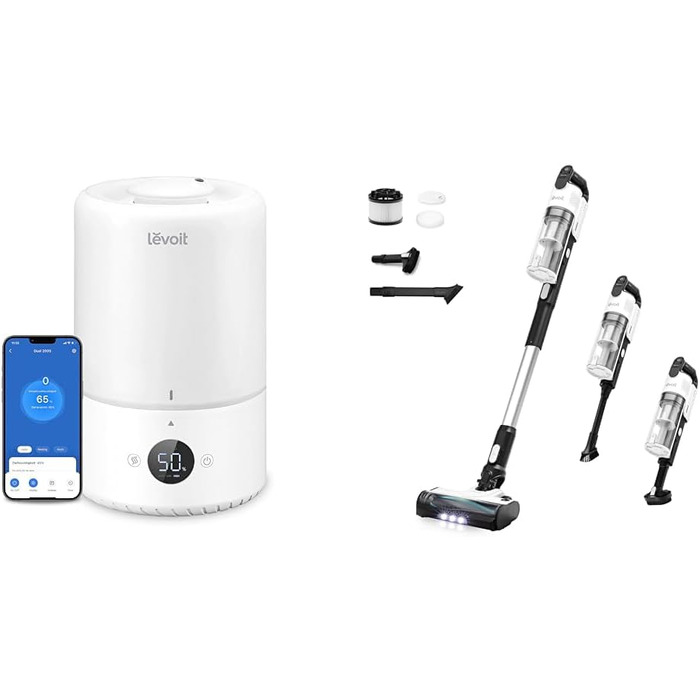 Зволожувач повітря LEVOIT Smart 6L з ароматерапією, холодний/теплий туман, керування через Alexa/APP, таймер, для спальні, дитячої кімнати, площею до 40-70 м²
