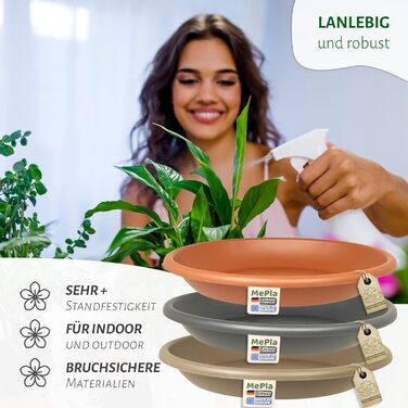 Квітчар/Горщик для рослин Cylindro, ø60 см + підставка ø58 см, антрацит, стійкий до погодних умов, з UV-стійкого пластику. Комплект горщика ø60 + підставка ø58 см, антрацит