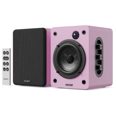 Активні Hi-Fi колонки Majority D50X 2.0, 60 Вт, Bluetooth 5.3, HDMI ARC, AUX, вуглецевий диффузор, для ПК та студії (Рожеві)