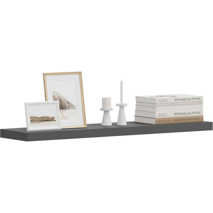 Полиця настінна WOLTU RG9315sz для CD, DVD, книг з дерева для офісу, вітальні, спальні, кухні