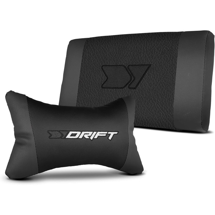 Ігровий крісло DRIFT GAMING DR35 - комфорт та підтримка для геймерів, чорно-сірий, з підголівником та поперековою підтримкою