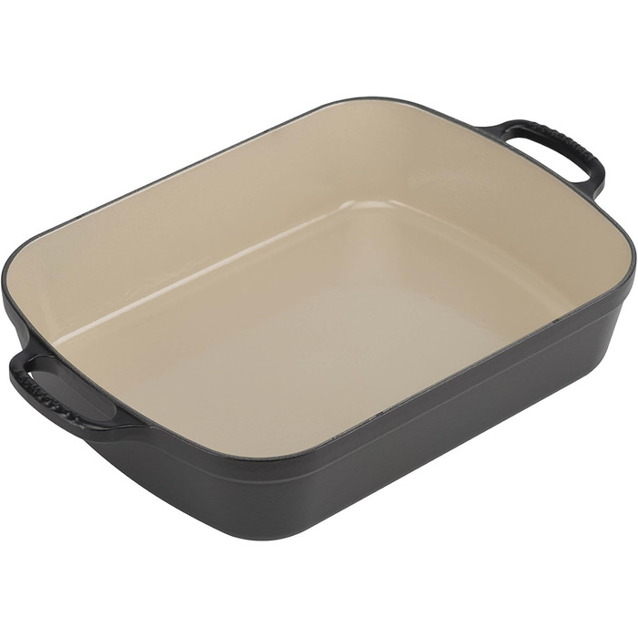 Сковорода Le Creuset Signature чавунна прямокутна, 4.9 л, для всіх плит, вкл. індукцію, чорна матова, 33 см