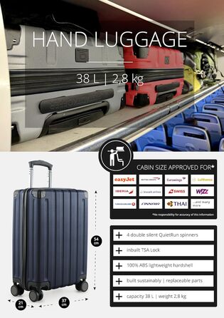 Набір валіз Hauptstadtkoffer Q-Damm (S+L) - 2 шт., TSA, темно-синій колір, Rollkoffer, валіза для подорожей