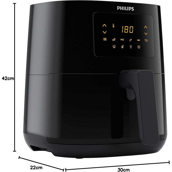 Мультипіч Philips Premium XXL, 7,3 л, на 90 менше жиру, технологія Rapid Air, додаток Рецепти