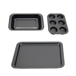 Набір форм для випічки Relaxdays, 3 шт., з вуглецевої сталі